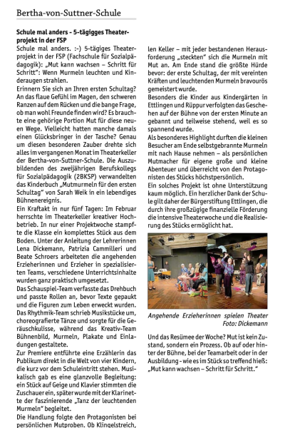 20260325 Amtsblatt 13 S14 Bvs Theaterprojekt